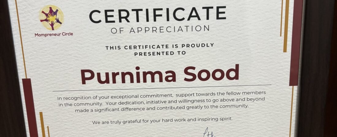 Certificate of Appreciation – Fertility Mantra